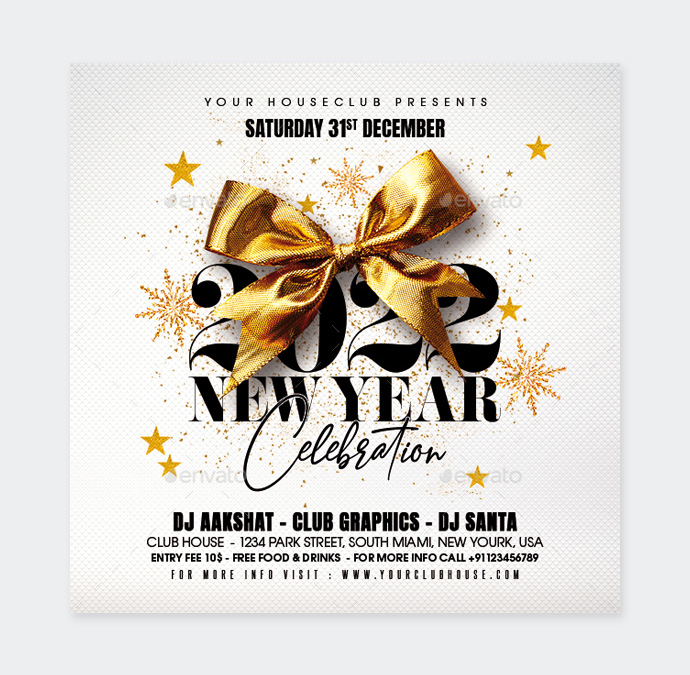 2022 New Year Flyer Template