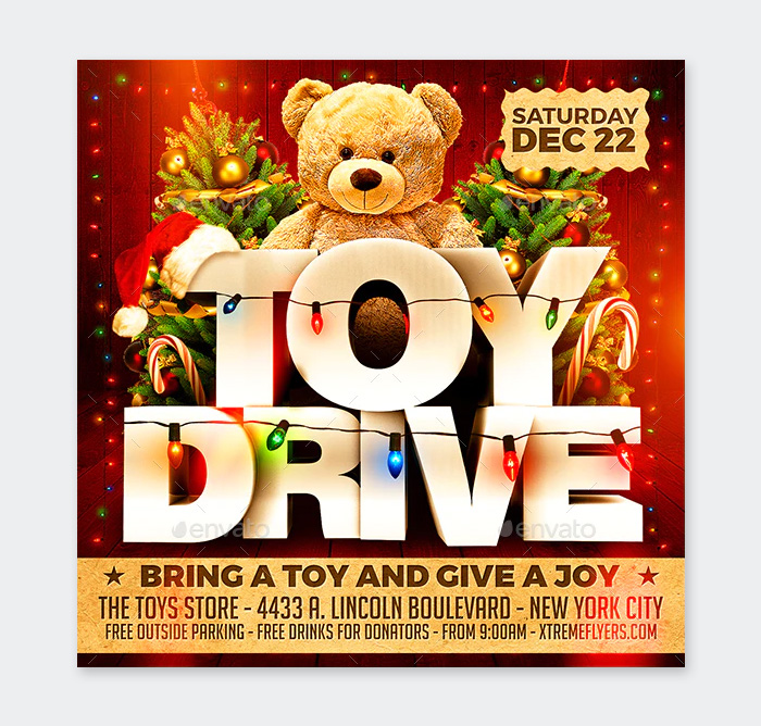 Clean Toy Drive Flyer Design