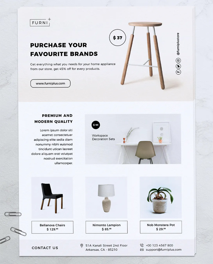 Elegant Furniture Flyer Design