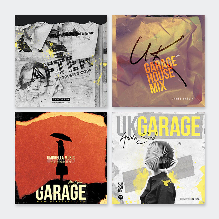 Garage Music Album Cover Templates