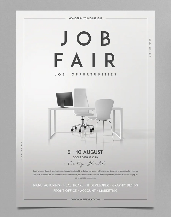 Modern Job Fair Flyer Template