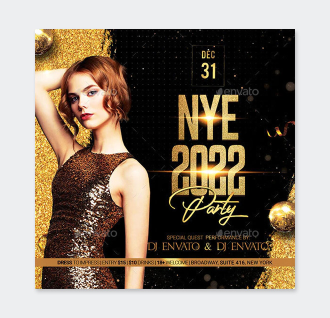 New Year Flyer PSD