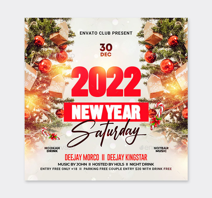 2022 New Year Flyer Template