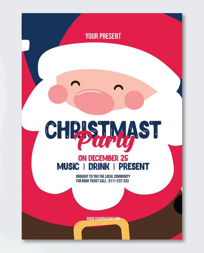 Christmas Party Flyer PSD