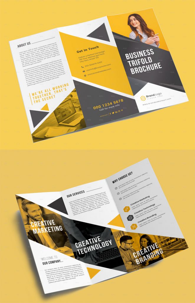 Top 10 Modern Business Tri-fold Brochure Templates - ksioks