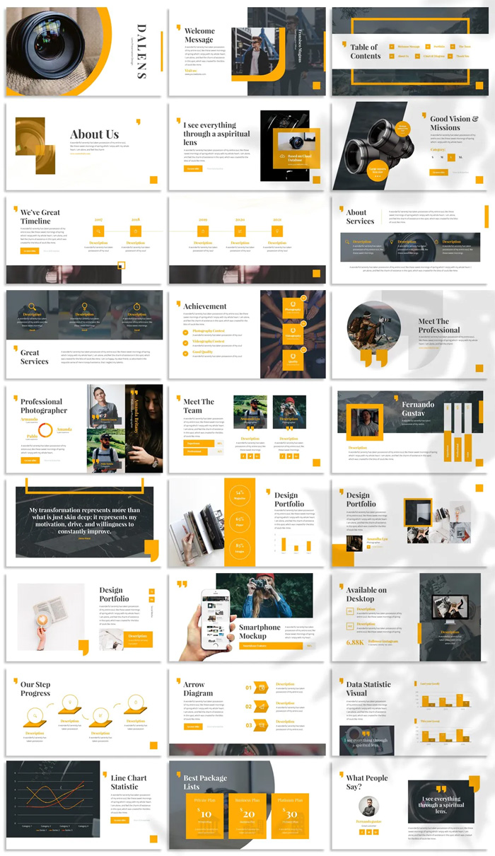 Clean and Modern Photography Powerpoint Template