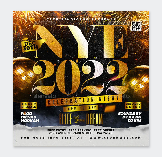 new years eve party flyers