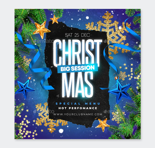 Merry Christmas Flyer Design
