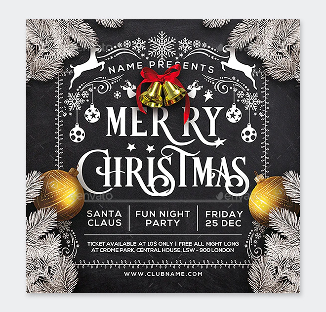 Merry Christmas Flyer Design