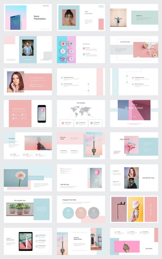 10 Awesome Pastel Colors PowerPoint Templates - ksioks