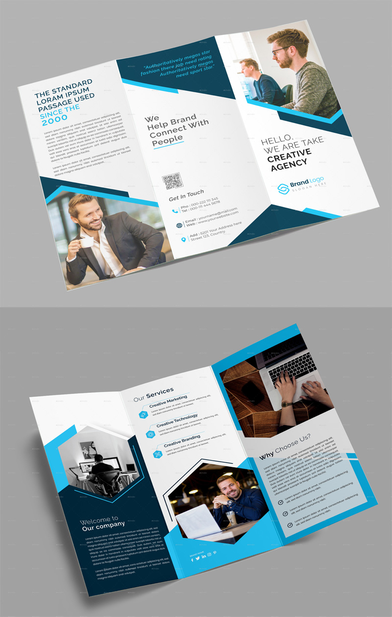 Modern Business Trifold Brochure Design
