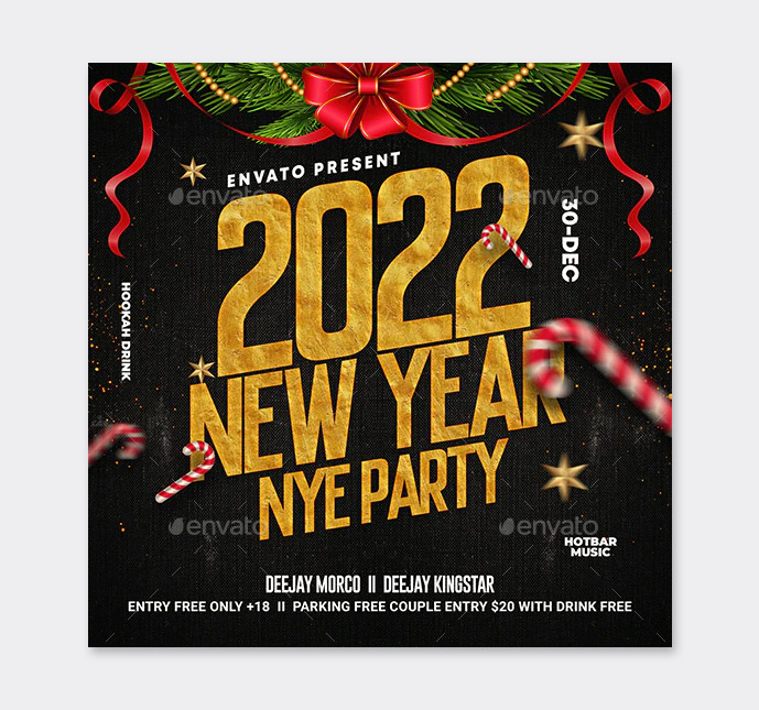 New Year Eve Flyer PSD Design