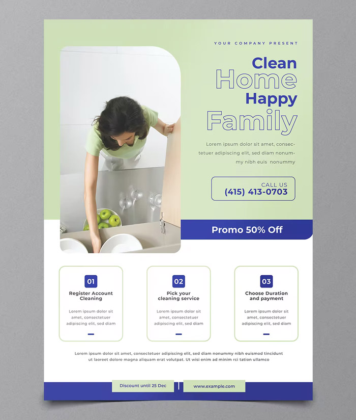 PSD Cleaning Service Flyer Template