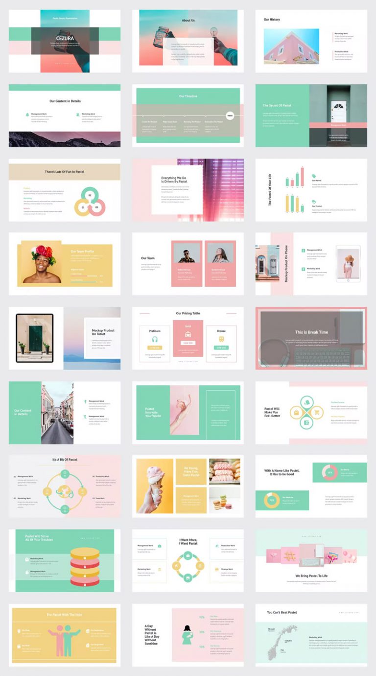 10 Awesome Pastel Colors PowerPoint Templates - ksioks