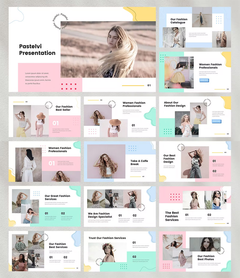 Fashion Pastel Style PowerPoint Template
