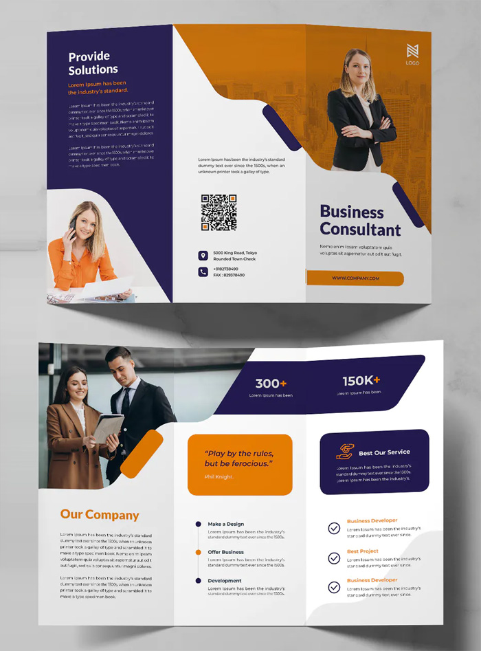 Professional Business Trifold Brochure Template