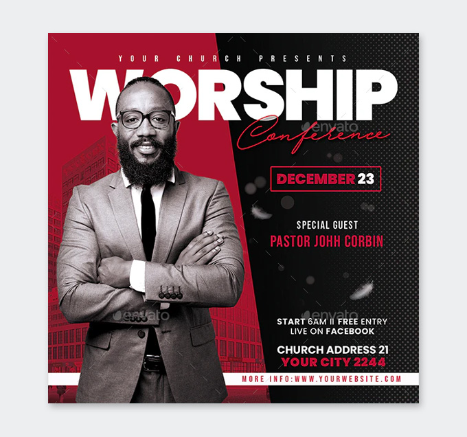 Worship Conference Flyer PSD