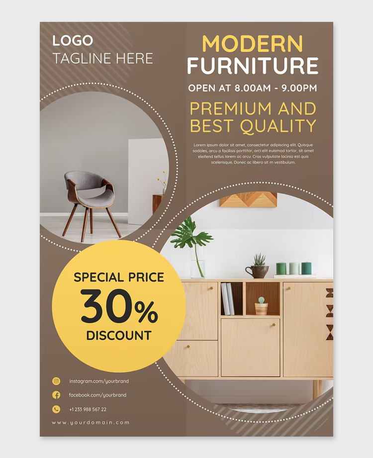 Furniture Flyer Template PSD