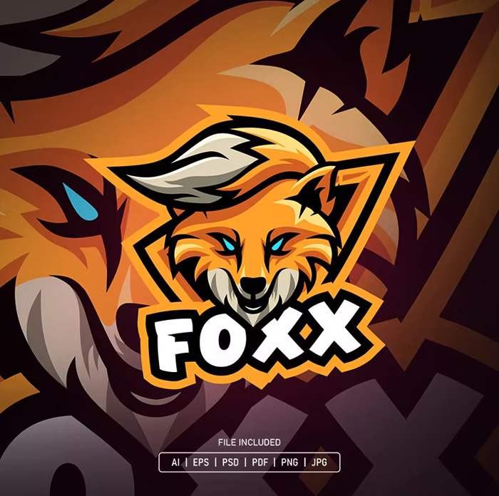 Fox Head Esport Logo Template