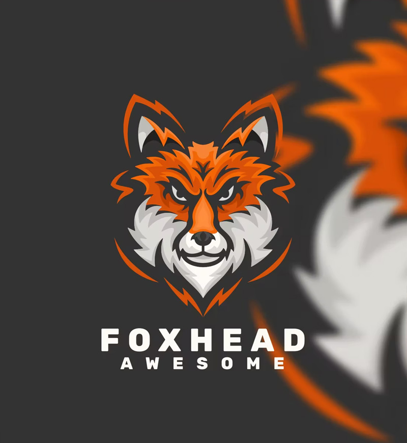 Fox Head Mascot Logo Design