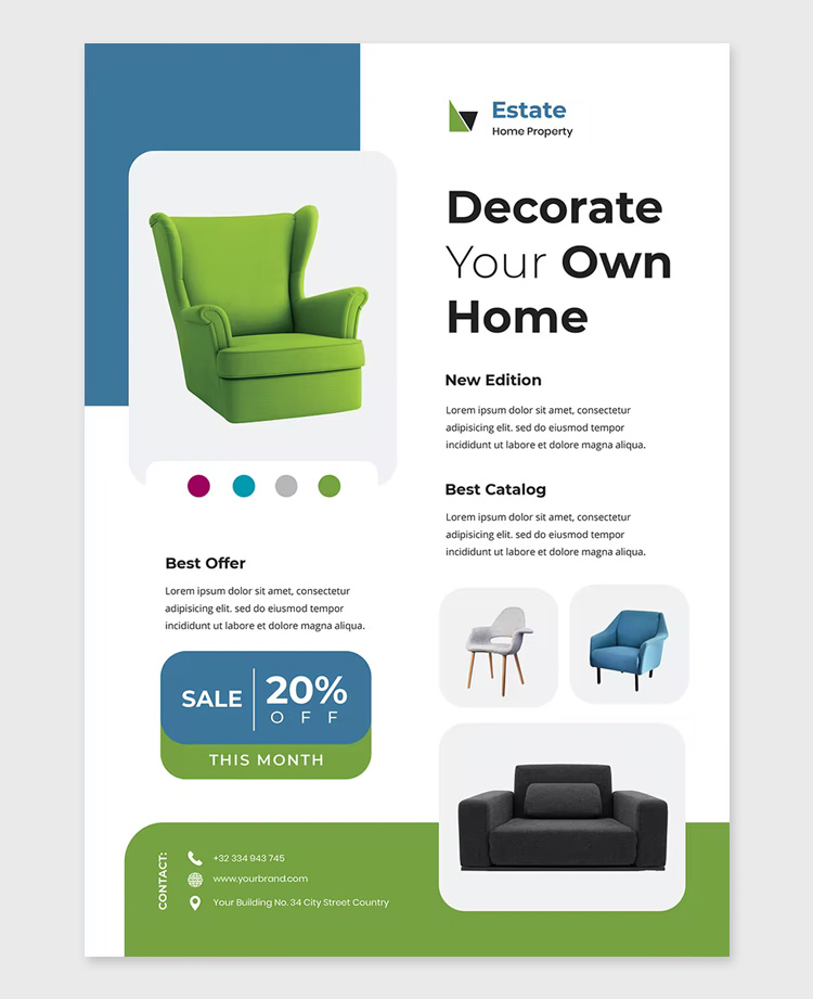 Furniture Flyer Template PSD