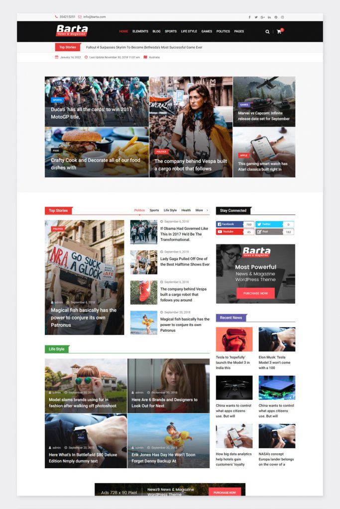 Top 10 News Magazine WordPress Themes - ksioks