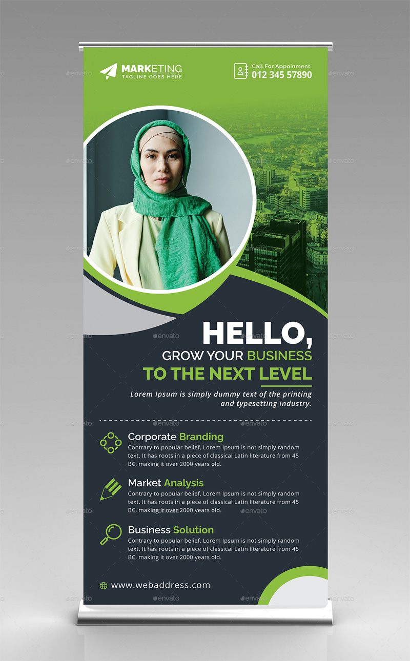 Professional Corporate Roll Up Banner Template
