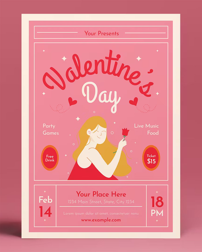 Valentine's Day Flyer Design