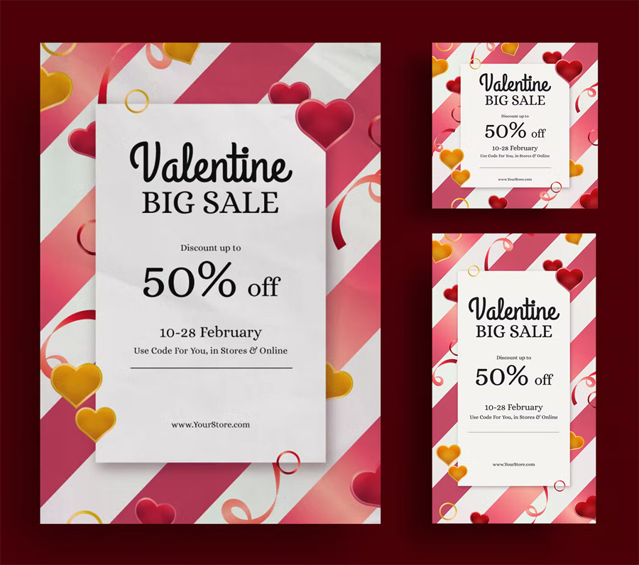 Valentine's Sale Flyer Templates