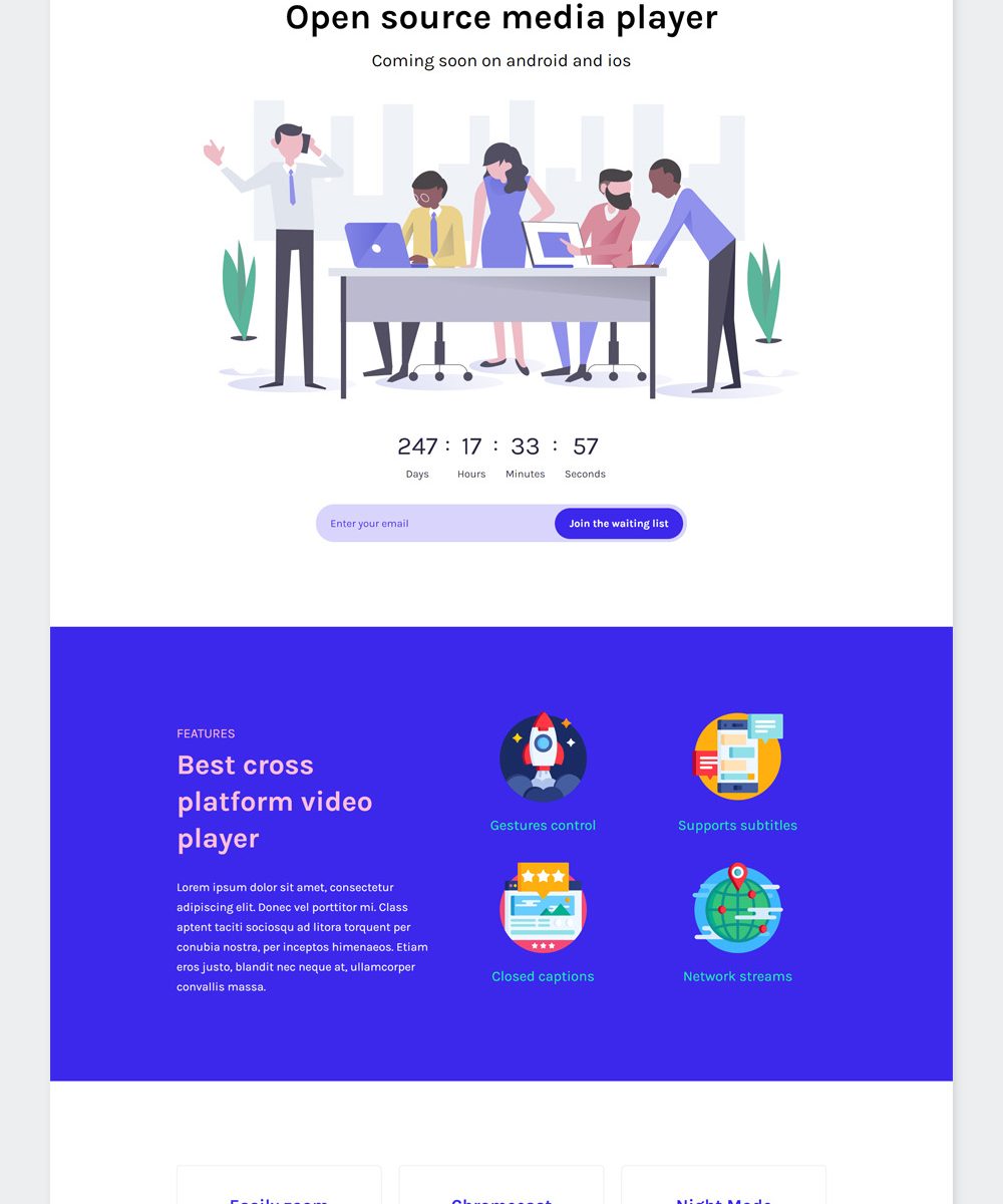 Coming Soon Landing Page HTML Template