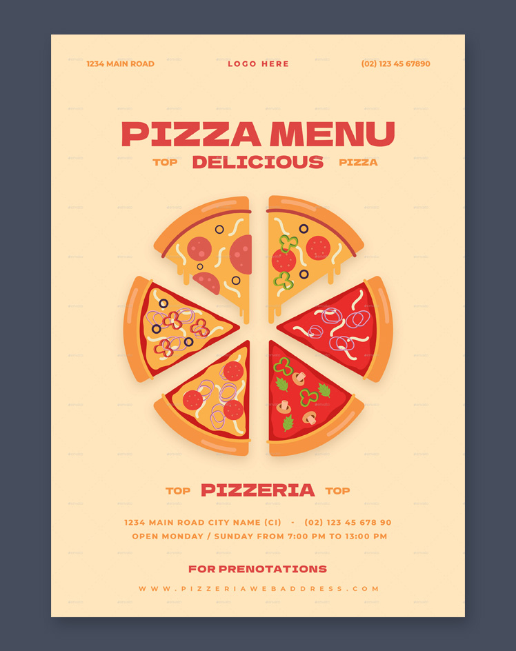 Pizza Menu Design