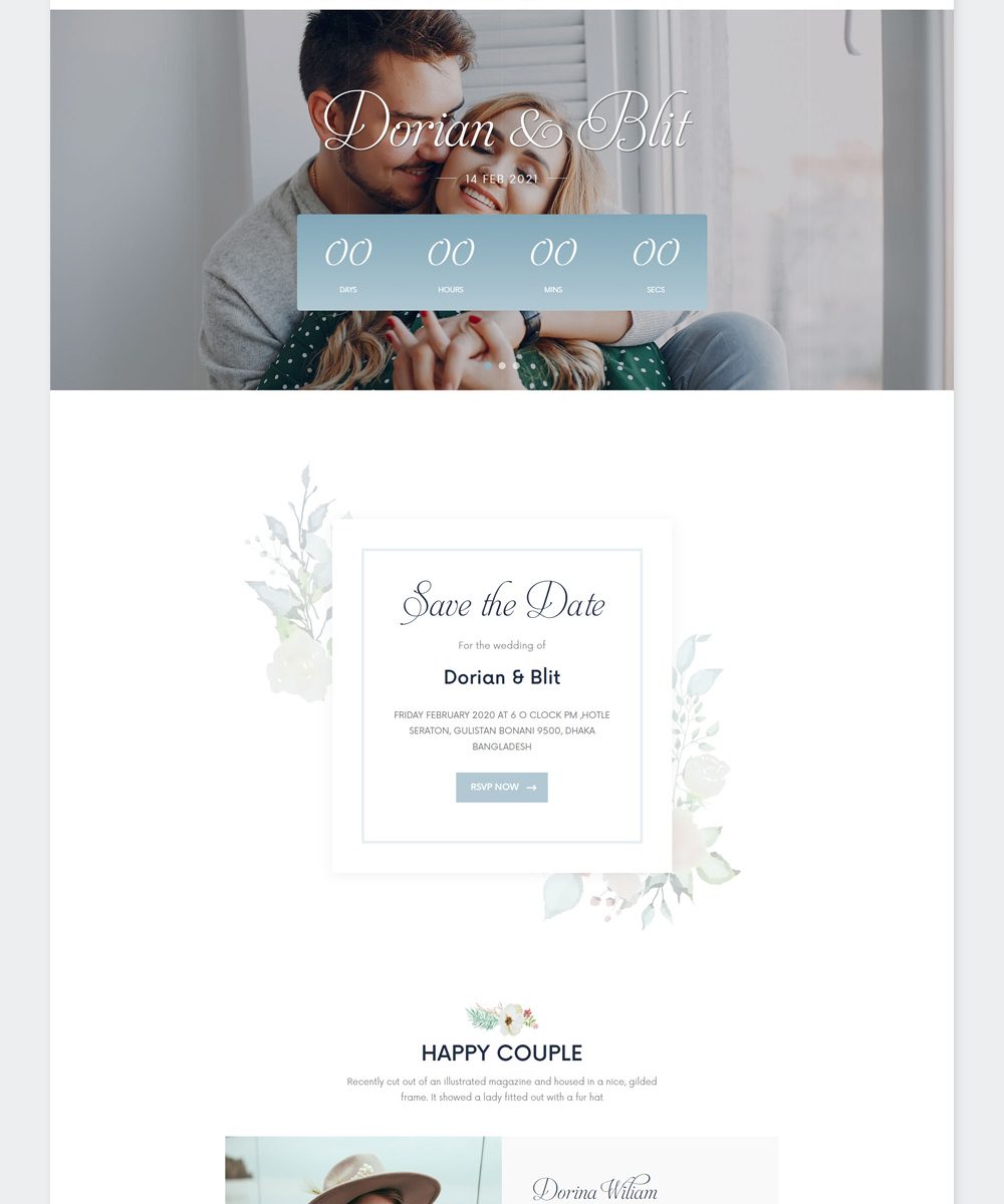 Wedding Invitation & Planner WordPress Theme