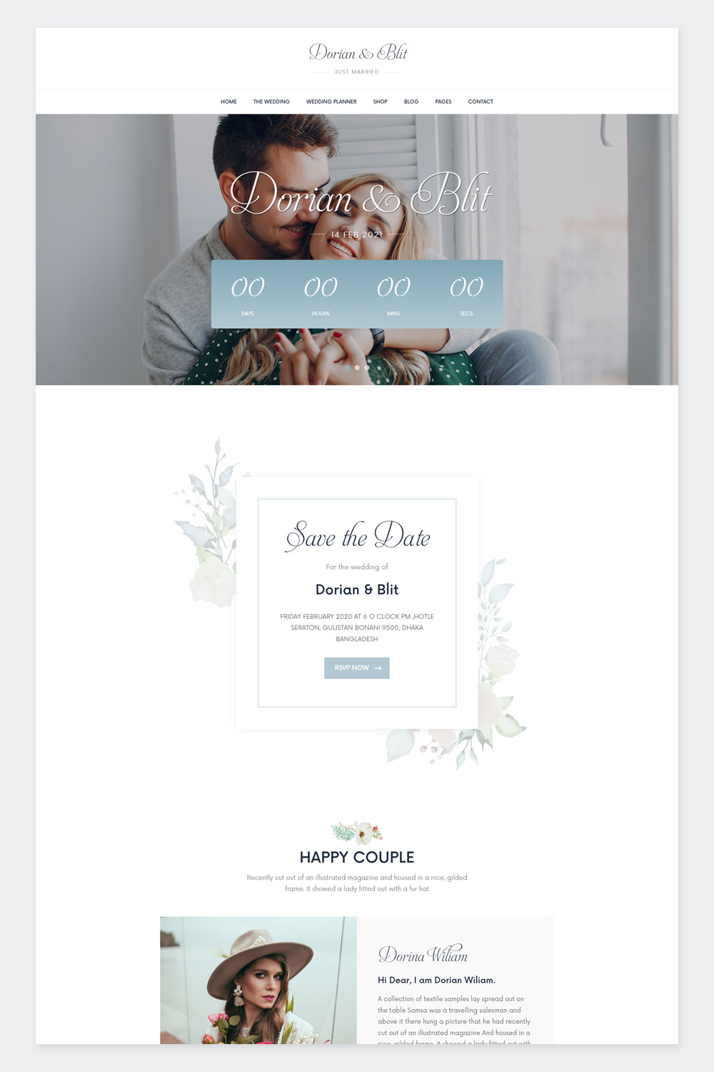 Wedding Invitation & Planner WordPress Theme