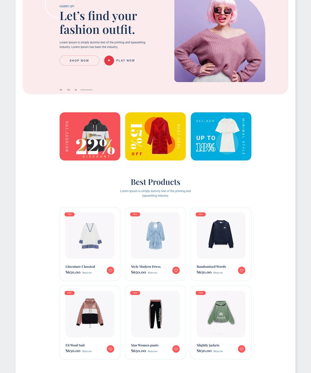 Fashion HTML Website Template