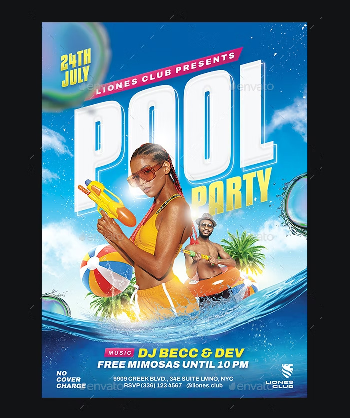 Pool Party Flyers
