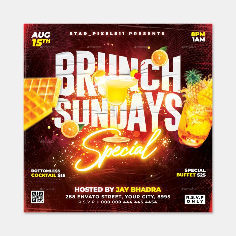 Creative Brunch Flyer Template Psd Ksioks 6072