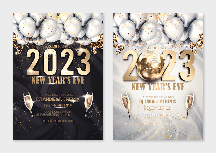 2023 New Year Party Flyer Design