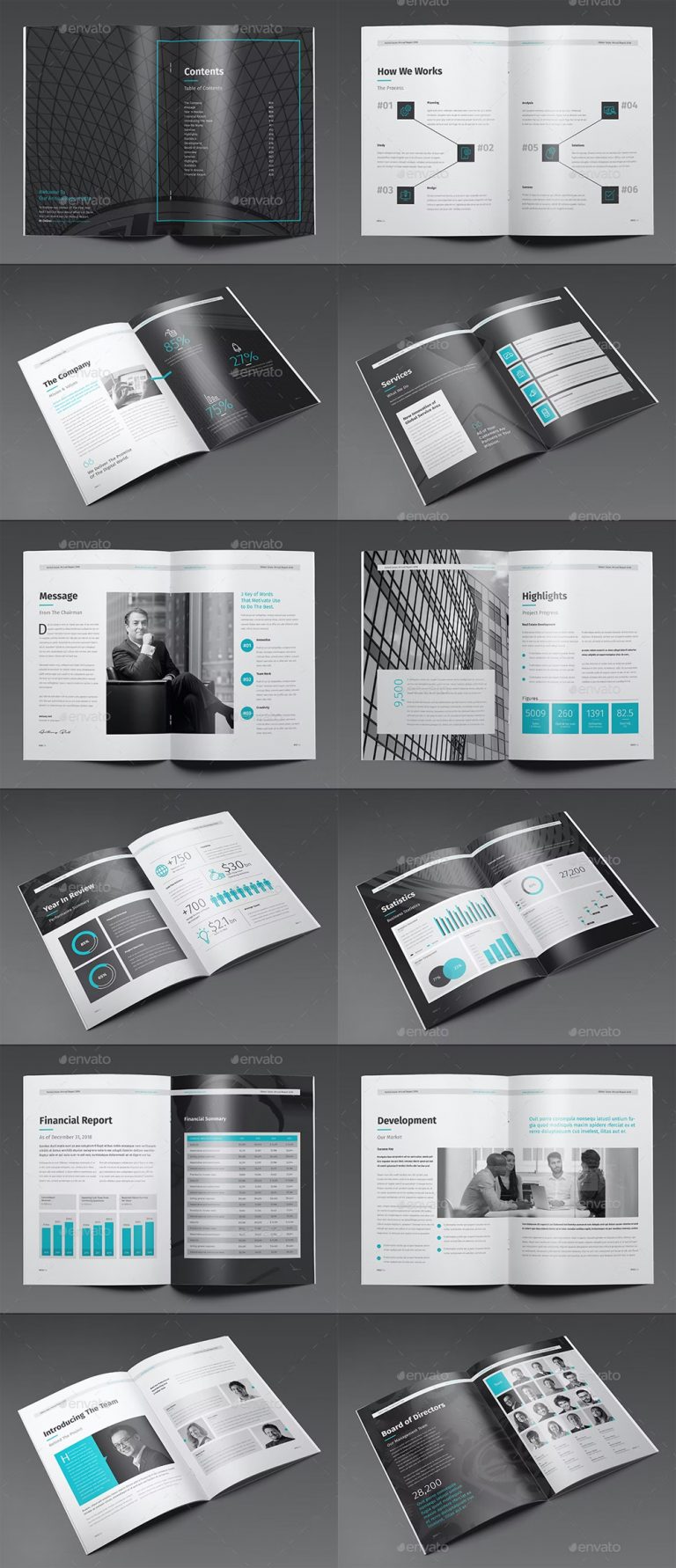 Professional and Corporate Annual Report Template InDesign - ksioks