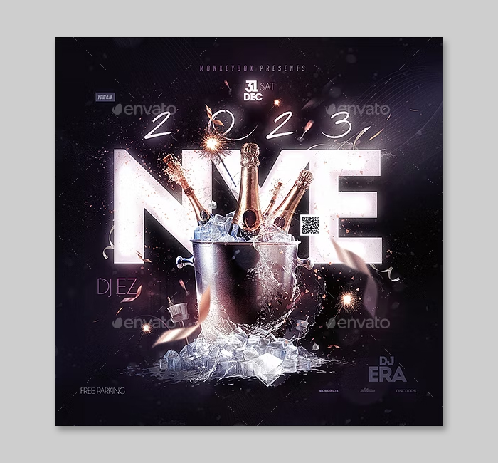 NYE Party Flyer Design