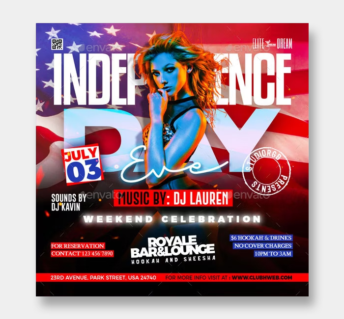 4th Of July Flyer PSD