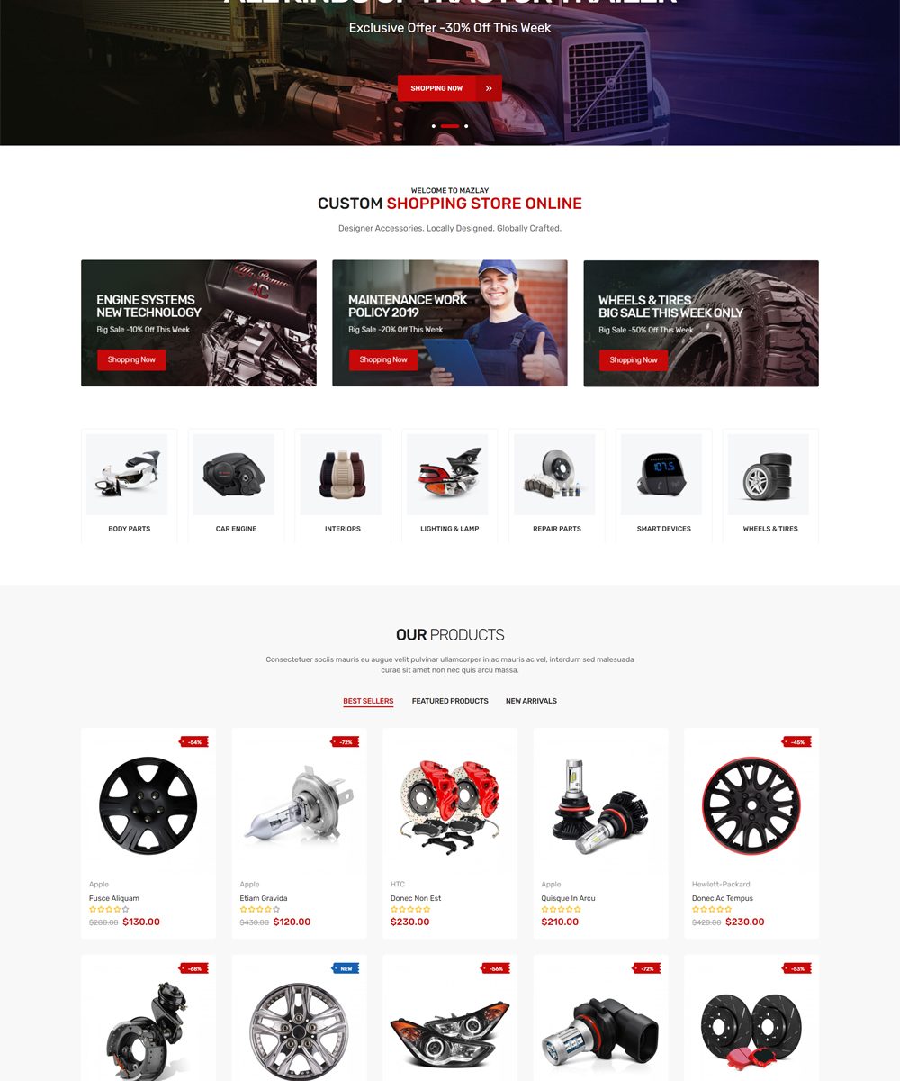 Car Accessories OpenCart Theme