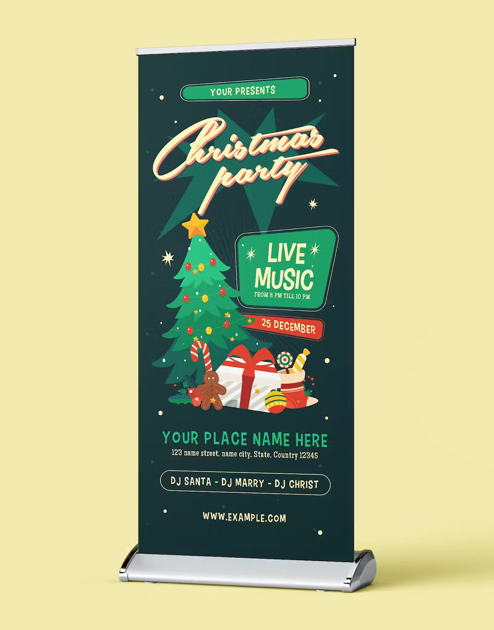 Christmas Party Roll Up Banner